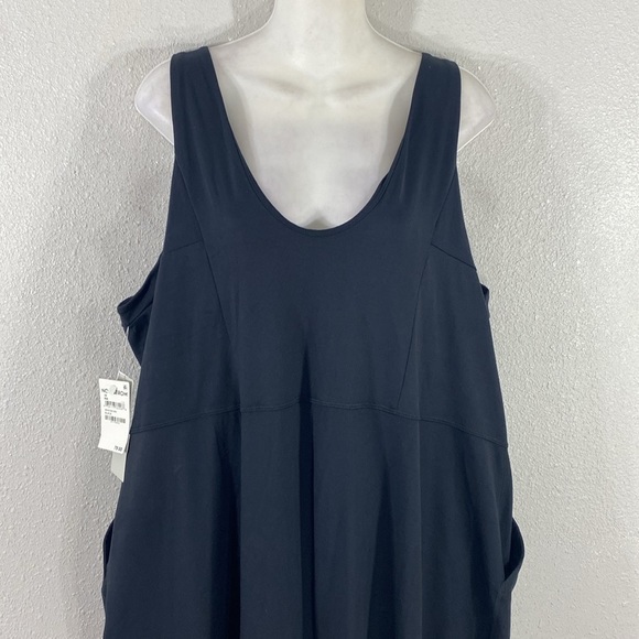 NWT Zella Black Wide Leg Tank Stretch Soft Jumpsuit 3X O1 - Picture 4 of 12